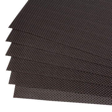 Malakos Elegant 6 Washable Table Mat Set (Black & Brown)